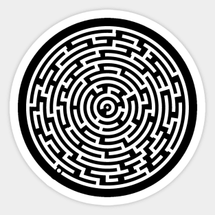 Maze Circle Maze Runner Labyrinth Sticker